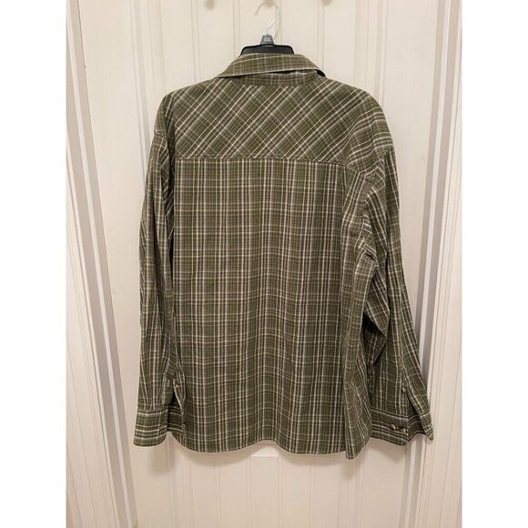 C.E. Schmidt Workwear‎ Mens Green & White Plaid Button-Up Shirt XL - Picture 7 of 11